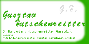 gusztav hutschenreitter business card